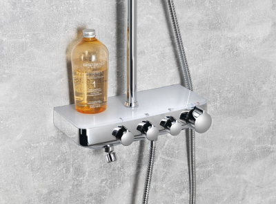 Aqualine FARRAO sprchový sloup s baterií a napouštěním, chrom SL450