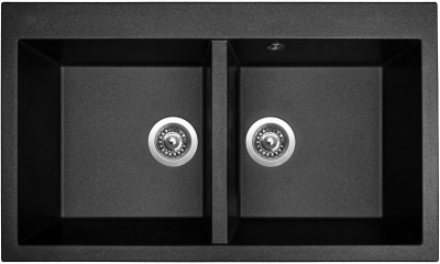 Granitový dřez Sinks AMANDA 860 DUO Metalblack+VITALIA GR AM860D74VIGR74