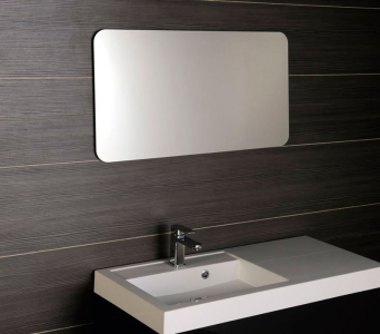 Sapho ISHAPE zrcadlo s broušenou hranou 120x60cm, zakulacené rohy, CU free AG612