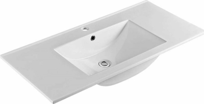 Mereo Bino, koupelnová skříňka s keramickým umyvadlem 101 cm, bílá/dub CN672