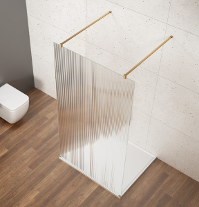 Gelco VARIO GOLD MATT jednodílná sprchová zástěna do prostoru, sklo nordic, 800 mm GX1580-09