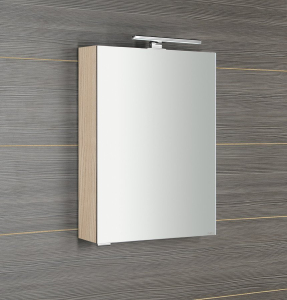 Sapho MIRRÓ galerka s LED osvětlením, 50x70x16cm, levá/pravá, jilm bardini MC050-0013