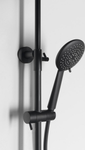 Sapho SOLARIS sprchový sloup s termostatickou baterií, černá/zlato mat WD139G