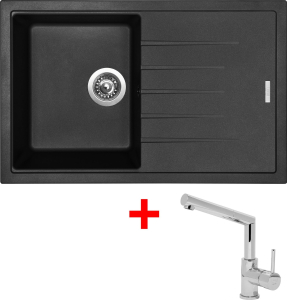 Granitový dřez Sinks BEST 780 Pureblack+MIX 350P BE78026M350PCL