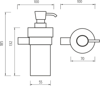 Nimco BORMO Dávkovač tekutého mýdla, pumpička plast BR 11031KN-26