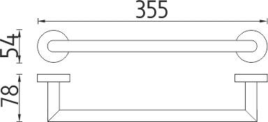 Nimco UNIX Držák na ručníky, 36 cm UN 13035A-26