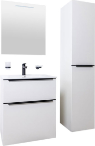 Mereo Mailo, koupelnová skříňka 81 cm, černé madlo, Multidecor, Arktická šedá CN591SBARS1