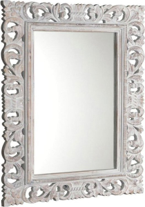 Sapho SCULE zrcadlo ve vyřezávaném rámu 70x100cm, bílá IN171
