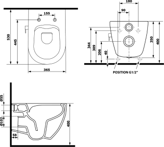 Isvea INFINITY CLEANWASH závěsná WC mísa, integrovaná baterie a bidet. sprška, Rimless, 36, 5x53cm, bílá 10NFS1005I