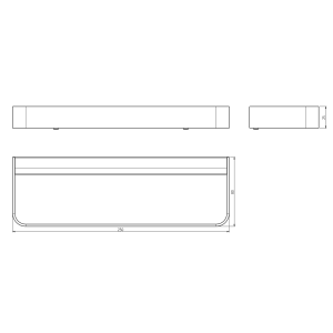 METAFORM BELLA držák ručníků na bok skříňky 250mm, chrom FA115