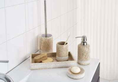 Ridder POSH WC štětka na postavení, mramor, béžová 2234419