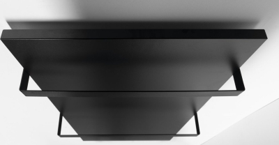 Sapho ENIS koupelnový sálavý topný panel 600W, 590x1200 mm, držáky ručníků, IP44, černá mat RH600B-2