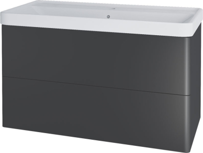 Mereo Siena, koupelnová skříňka s keramickým umyvadlem 101 cm, antracit mat CN4321