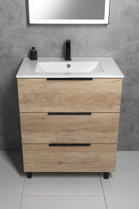 Sapho SLIM keramické umyvadlo, nábytkové, 80x46, 5cm, bílá 1601-80