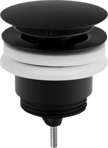 Omp Tea Umyvadlová výpust 5/4“, click-clack, velká zátka, 10-45mm, černá mat 7532.310.5X