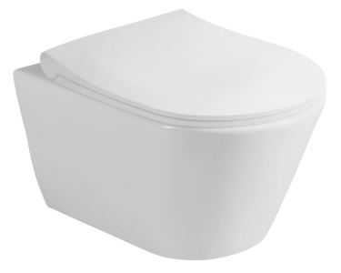 Sapho AVVA CLEANWASH závěsná WC mísa, s bidetovou sprškou, Rimless, 35, 5x53cm, bílá 100312