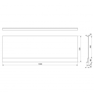 Polysan COUVERT NIKA panel čelní 150x52cm 72850