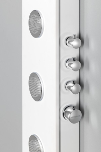 Polysan SPIRIT ROUND termostatický sprchový panel 250x1550mm, bílá 71151