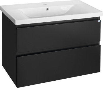 Aqualine ALTAIR umyvadlová skříňka 86, 5x60x45cm, černá mat AI690