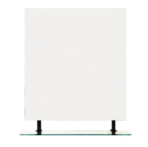 Sapho WEGA zrcadlo s policí 80x80cm, černá mat 60092-8B