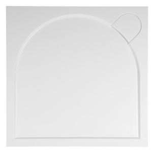 Gelco LARCA sprchová vanička z litého mramoru, čtverec 90x90cm, bílá PL009