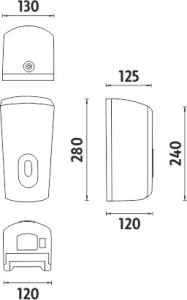 Nimco Hygienický program Bezdotykový zásobník dezinfekčního roztoku HP 9531S-DR-04