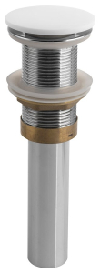 Sapho THIN umyvadlová výpust 5/4“, click-clack, Rockstone zátka, bílá mat WN721