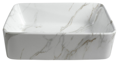 Sapho DALMA keramické umyvadlo na desku, 48x38 cm, carrara MM517