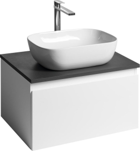 Aqualine ALTAIR skříňka s deskou 62, 5 cm, bílá/antracit břidlice AI267-03