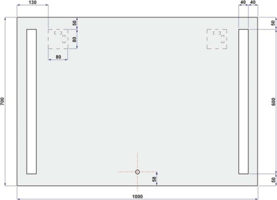 Mereo Zrcadlo 100x70 cm s LED osvětlením CN695