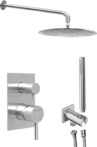 Sapho MINIMAL podomítkový sprchový set s pákovou baterií, 2 výstupy, nerez mat MI042-01
