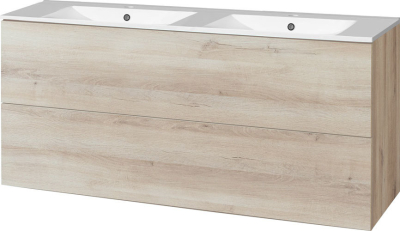 Mereo Aira, koupelnová skříňka s keramickým umyvadlem 121 cm, dub Kronberg CN723