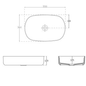 Isvea INFINITY OVAL keramické umyvadlo na desku, 55x36cm, maroon red 10NF65055-2R