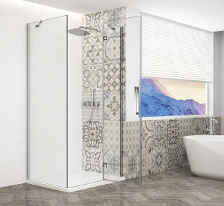 Gelco TRINITY CHROME čtvercový sprchový kout 800x800mm, čiré sklo, pravé GT5680-80CR-CH