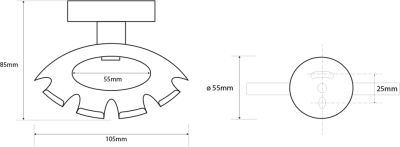 Sapho X-ROUND držák kartáčků, chrom XR901