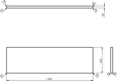 Sapho WOODY deska 1200x28x360mm, masiv přírodní dub WD126-70