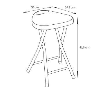 Gedy Koupelnová stolička 30x46, 5x29, 3cm, bílá CO75