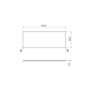Sapho LOREA deska Rockstone 141x1, 2x52, 5cm, bílá mat LE140-0101