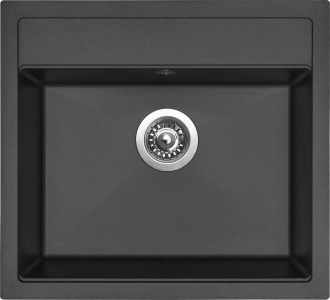 Granitový dřez Sinks SOLO 560 Pureblack + ELASTA černá matná G23726