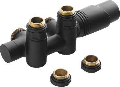 Bruckner WICHER COMBI připojovací sada termostatická pro středové připojení 50mm, černá mat 600.331.6