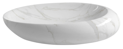 Sapho DALMA keramické umyvadlo na desku, 68x44 cm, carrara MM317
