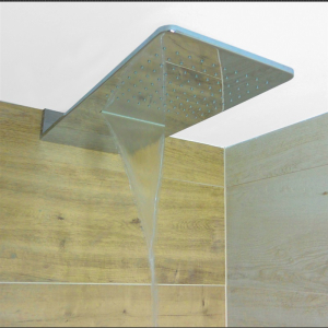 Mereo Talířová sprcha horní, s vodopádem, hranatá 600 x 251 mm, nerez CB495