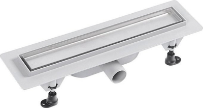 Polysan TILE podlahový žlab s nerezovým roštem pro dlažbu, L-455mm, DN40 72836