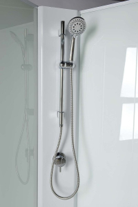 Aqualine AIGO čtvrtkruhový sprchový box 900x900x2040 mm, bílý profil, čiré sklo YB93