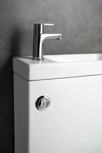 Aqualine JALTA HYGIE WC kombi s umývátkem, Rimless, spodní/zadní odpad, bílá PB103H