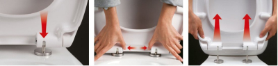 Aqualine DONA WC sedátko, Soft Close, Easy Take, bílá FD121