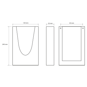 Sapho Zásobník na papírové sáčky HygBag, 120x240x32mm, nerez lesk XP049