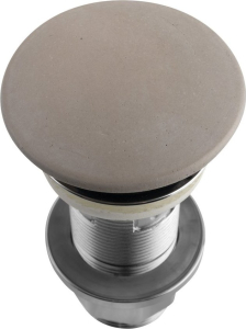 Sapho Umyvadlová výpust 5/4“, click-clack, betonová zátka, 10-80mm, písková mat FG914