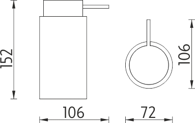 Nimco PURE Dávkovač tekutého mýdla, pumpička plast PU 7031-50