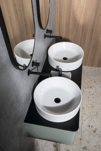 GSI KUBE X keramické umyvadlo na desku, průměr 45cm, bílá ExtraGlaze 942711